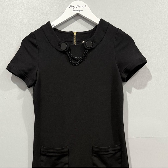 Kate Spade Black Shift Dress with Chain Detail - Size O - Picture 3 of 10